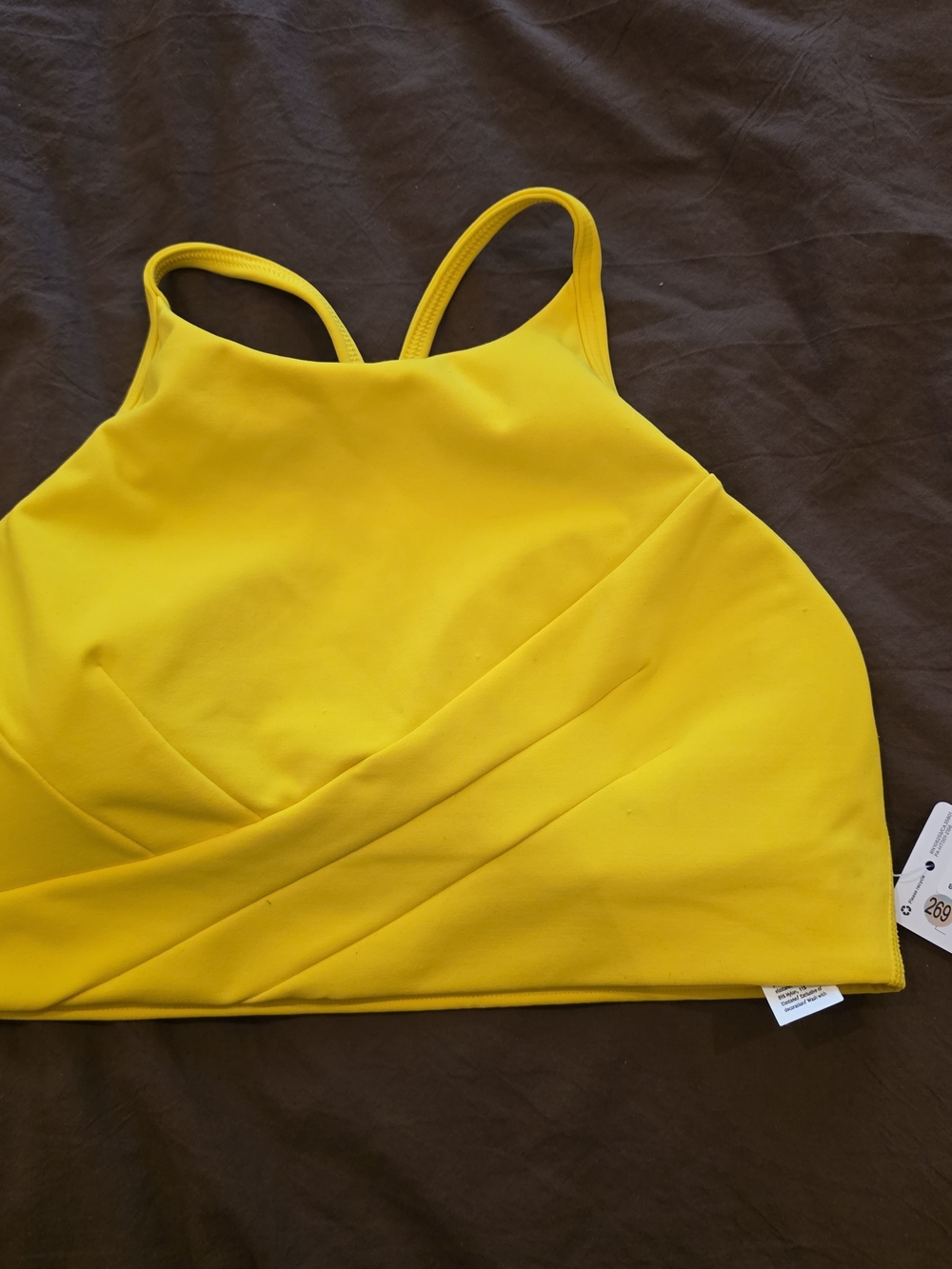 lululemon athletica Yellow High-Neck Sports Bra